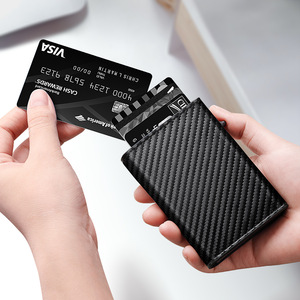 Multi-functional <strong>Trifold</strong> <strong>Wallet</strong> with Airtag Holder Slide-Out Card Slot, Carbon Fiber PU Leather Magnetic Money Clip Case for Men - Product Image 4