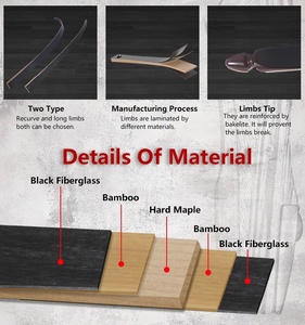 Cung Truyền Thống Hạ Cánh Màu Đen Hình Ma 64 Inch Cho Cung Dài Săn Bắn Cung Dài Màu Đen - Product Image 5