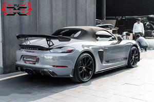 Kit Carrozzeria in Fibra di Carbonio Stile CMS per <span class=keywords><strong>Porsche</strong></span> <span class=keywords><strong>718</strong></span> Cayman Boxster: Labbro Anteriore, Diffusore Posteriore, Spoiler e Minigonne Laterali - Product Image 5
