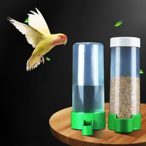 Dispensador automático de comida de plástico canario, bebedero de agua para jaula