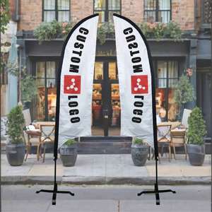 Banderas Personalizadas para Negocios, Pancartas de Marketing, Bandera de Pluma Grande de 18 Pies, Publicidad, Promoción, Bandera de Playa en Forma de Lágrima - Product Image 1