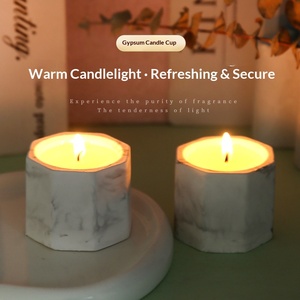 Octagonal Plaster Cup Aromatherapy <b>Candles</b> Hand Poured Mixed Wax Home Bedroom Decor Half Handmade <b>Gift</b> Souvenir - Product Image 2
