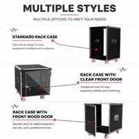Amplificateur de puissance 10 12 16U, rack de sonorisation, boîtier en aluminium, table de mixage DJ, boîte de sonorisation avec roues pour KTV, studio, scène