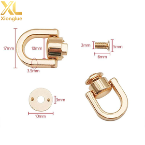 Connecteurs à tête sphérique réglables DIY en métal pour sacs, anneaux en D latéraux, rivets pour poignées de sacs en cuir, Remaches De Anillo En D - Product Image 5