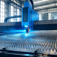 Machine de découpe laser à fibre sur rail au sol 20KW 13035, découpeuse laser grand format pour plaques d'acier épaisses et acier inoxydable