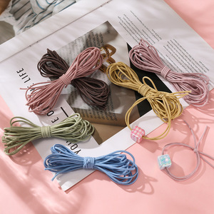 Élastique hexagonal très extensible pour cheveux, matériau pour accessoires capillaires tressés faits main pour enfants, couleur unie, usage quotidien - Product Image 1