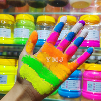 12 couleurs solvant Fluorescence poudre Pigment néon coloré huileux UV Fluorescent Pigments pour Gym craie savon Maki