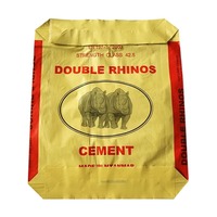 Sac en papier kraft multicouche imprimé sur mesure pour ciment, sac à valve vide de 25 kg et 50 kg pour l'emballage de poudre de construction