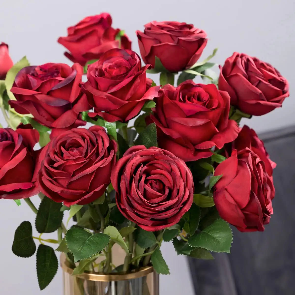 Flanella Rose fiori di seta artificiale Rose steli lunghi mazzi di Rose finte realistiche per decorazioni nuziali addio al nubilato