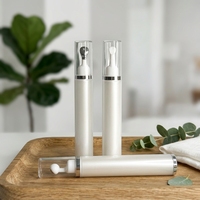Flacons applicateurs sans air en plastique blanc rond de 10 ml et 15 ml pour crème pour les yeux et cosmétiques