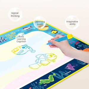 Magic Water <strong>Drawing</strong> Mat with Fluorescent Pen Painting <strong>Board</strong> Early Educational Toys Montessori Toys for Kids - Product Image 4