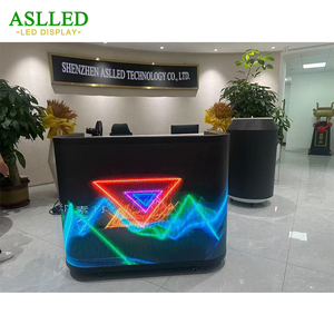 Mur vidéo LED incurvé P1.8 P2 P2.5 sur roulettes, façade de cabine DJ portable pour salon professionnel, affichage de comptoir de réception de discothèque - Product Image 1