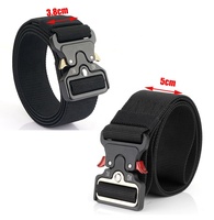 Ceinture en tissu nylon avec boucle en alliage métallique, sangle de sport tissée, ceinture tactique à dégagement rapide