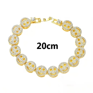 Hot Selling Popular Personalized Alloy Gold Silver Plated Smiling Face Geometric Bracelet Hiphop <b>Men</b> Chain Bracelets Jewelry - Product Image 5