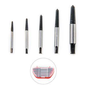 5PCS Carbon Steel Easy Out <strong>Removal</strong> <strong>Tool</strong> Kit Set Damaged Broken Bolt <strong>Screw</strong> Remover Pipe <strong>Screws</strong> Stud Extractor Set - Product Image 1