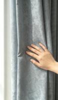 10% Lin 90% Polyester Jacquard Haute Densité - Fil Doré Subtil, Excellent Drapé et Forme Durable