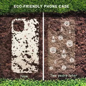 Wheat Straw Mobile Cover Degradable Recycled Eco Friendly Custom 100% Biodegradable Phone Case For Iphone 14 13 12 11 Pro Max