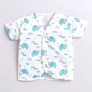Polka Tots Soft Pure Cotton Media manga Jabla para niños, paquete de 3 Chaleco con estampado de moda para bebés recién nacidos, verano multicolor - Product Image 2