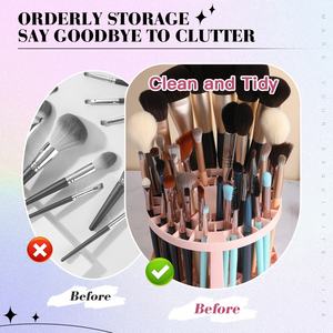 Support de rangement pour pinceaux de maquillage en plastique Support pour cosmétiques Organisateur de rangement Supports pour présentoir Outils de maquillage - Product Image 4