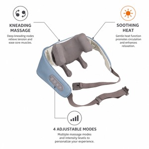 Masajeador Relajante para Cuello y Hombros en Caja <span class=keywords><strong>de</strong></span> Regalo, Masaje con Calor para el Cuidado <span class=keywords><strong>de</strong></span> la Salud Familiar, Diseño Portátil - Product Image 1