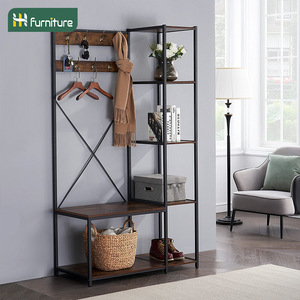 Manufacturer's simple coat <b>rack</b>, floor-standing household clothes <b>rack</b>, storage <b>shelf</b>, hat storage - Product Image 3