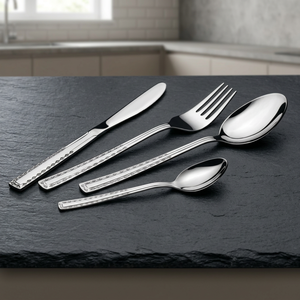 Couleur Argent 4 Pcs Couverts Bianca Design Cuillère Fourchette Couteau et Bébé Cuillère Couverts Ensemble Avec Design au Prix de Gros - Product Image 4