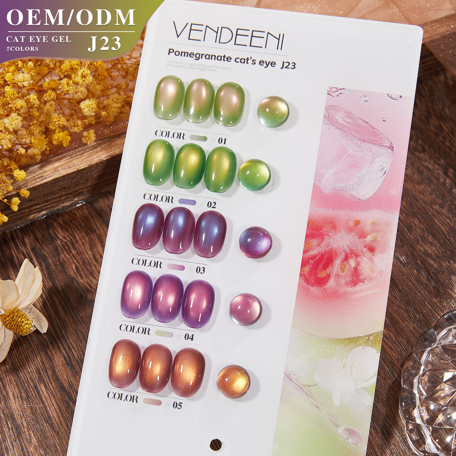 Pomegranate cat's eye