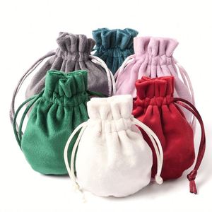 Venta al por mayor de bolsas de terciopelo de alta calidad, bolsas de franela de colores, bolsas para joyería, bolsas con cordón, bolsas de regalo con logotipo personalizado - Product Image 1