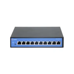 Commutateur Poe 8 ports T-shield Commutateur Poe Ethernet réseau non géré compatible avec caméra IP 48v Commutateurs CCTV 250m 4 8 9 10 16 24 ports