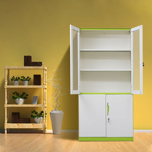 Modern Design 2-Glass Door Steel Storage <b>Filing</b> <b>Cabinet</b> Factory Wholesale Adjustable Office <b>Metal</b> File for Home Office Hospital - Product Image 5