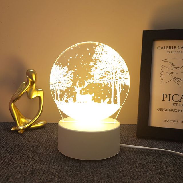 Message Acrylic Night Lamp 3D Night Light Suitable for DIY Painting Farewell Message Innovation Gift Lamp
