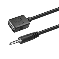 Cable de Audio AUX para Auto, de 3.5mm a Lector de Tarjetas USB, Cable OTG para Teléfono Móvil, Cable de Conversión para Auto