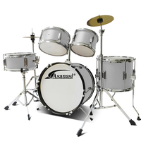 Joli design pour enfant tambour jouet multi couleurs 5 pièces kit de batterie junior avec cymbales et siège