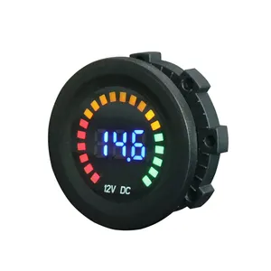 Pantalla Digital LED de 12V/24V, medidor de voltios de CC Digital con terminales para coche, motocicleta, camión, barco, venta al por mayor de fábrica