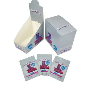 软糖展示盒男士增强性包装15个可食用袋柜台展示纸盒蘑菇巧克力包装