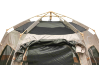Tenda Heksagonal Otomatis Dengan Kanopi Lapis Ganda Dua Pintu Empat Jendela Pintu Jaring 210D Oxford untuk Keluarga