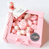 Emballage cadeau Boîte colorée Petites mini-boîtes Boîtes en papier de laminage mat de feuille d'or Boîtes en papier rose chocolat bonbon
