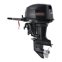 Moteur hors-bord refroidi par eau de 40 CV avec options de commande à distance et manuelle pour différents types de bateaux et de zones aquatiques
