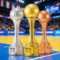 Trophée classique de championnat de basketball en résine, coupe de récompense sportive personnalisée pour les tournois de ligue et les compétitions d'équipe