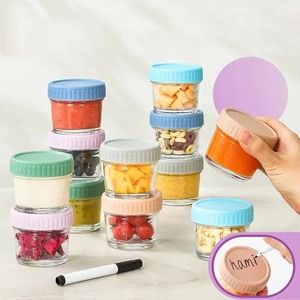 Bocaux en verre personnalisés pour condiments, contenants hermétiques à couvercle rabattable, petites pochettes de conservation alimentaire pour la cuisine et la restauration - Product Image 1