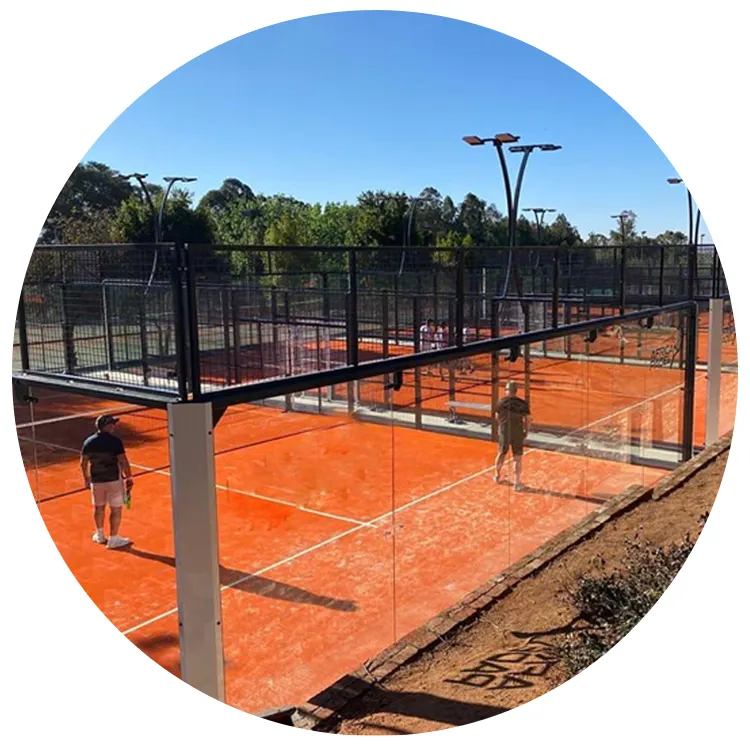 Desain Italia Panoramik Padel Lapangan Tenis Paddle Court Rumput Buatan untuk Grosir ACTGROUP