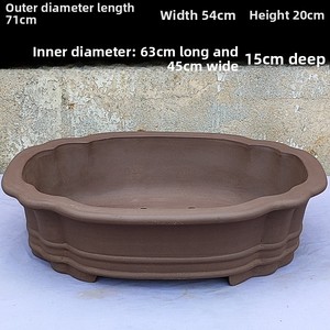 <span class=keywords><strong>Pot</strong></span> à fleurs ovale extra large en argile violette <span class=keywords><strong>de</strong></span> Yixing, style chinois, pour l'extérieur - Product Image 3
