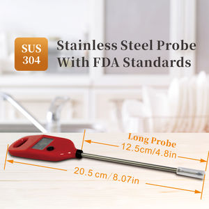 เทอร์โมมิเตอร์วัดอุณหภูมิอาหารแบบดิจิตอล พร้อมเซ็นเซอร์เทอร์โมคัปเปิล - Product Image 4