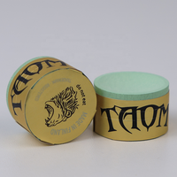 XQK-05 Taom V10 2.0 Juego Profesional de Tiza para Tacos de Snooker y Billar, Polvo de Chocolate Universal de Forma Redonda para Jugadores