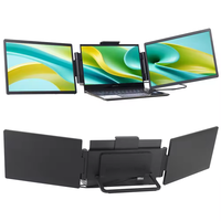 Monitor Portabel Tripel untuk Laptop 1200x2000 IPS HDR Speaker Port Dual Type-C Kompatibel dengan Windows/Mac