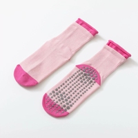 Chaussettes de yoga antidérapantes en coton de haute qualité, design personnalisé, lot de deux, avec grip, collection 2026