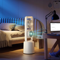 Ventilateur de circulation d'air double couche sur pied, rechargeable USB, silencieux, puissant, avec télécommande sans fil, ventilateur électrique sur pied