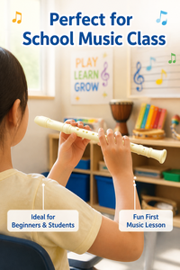 <span class=keywords><strong>Flauta</strong></span> Dulce de Plástico Blanca de 8 Orificios con Logotipo Personalizado, Instrumento Educativo para Niños de Primaria, Soprano, Descant, para el Aula - Product Image 2