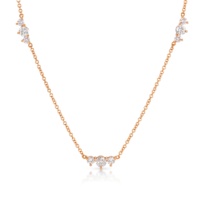Milskye esprit bijoux de fiançailles pour femmes 925 argent 18k or diamant yard style collier