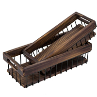 Boîtes de rangement en bois extra-larges faites à la main, paniers d'organisation de cuisine, paniers de comptoir, caisses gigognes, panneaux muraux, étagères - Grande Vente